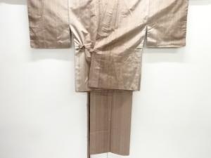 未使用品　縞織出し手織り紬二部式道中着（上部2点）